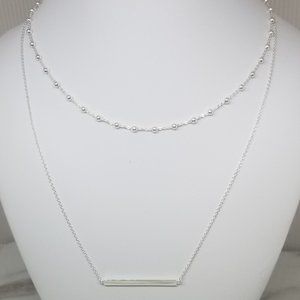 Layering Necklace-Horizontal Bar-Ball Choker